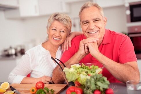 Vegetable salad to increase strength after 60